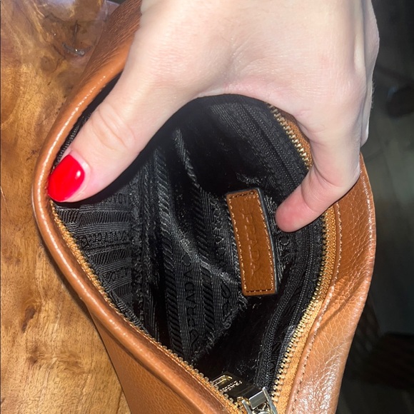 Prada Brown Leather Shoulder Bag - Picture 7 of 10